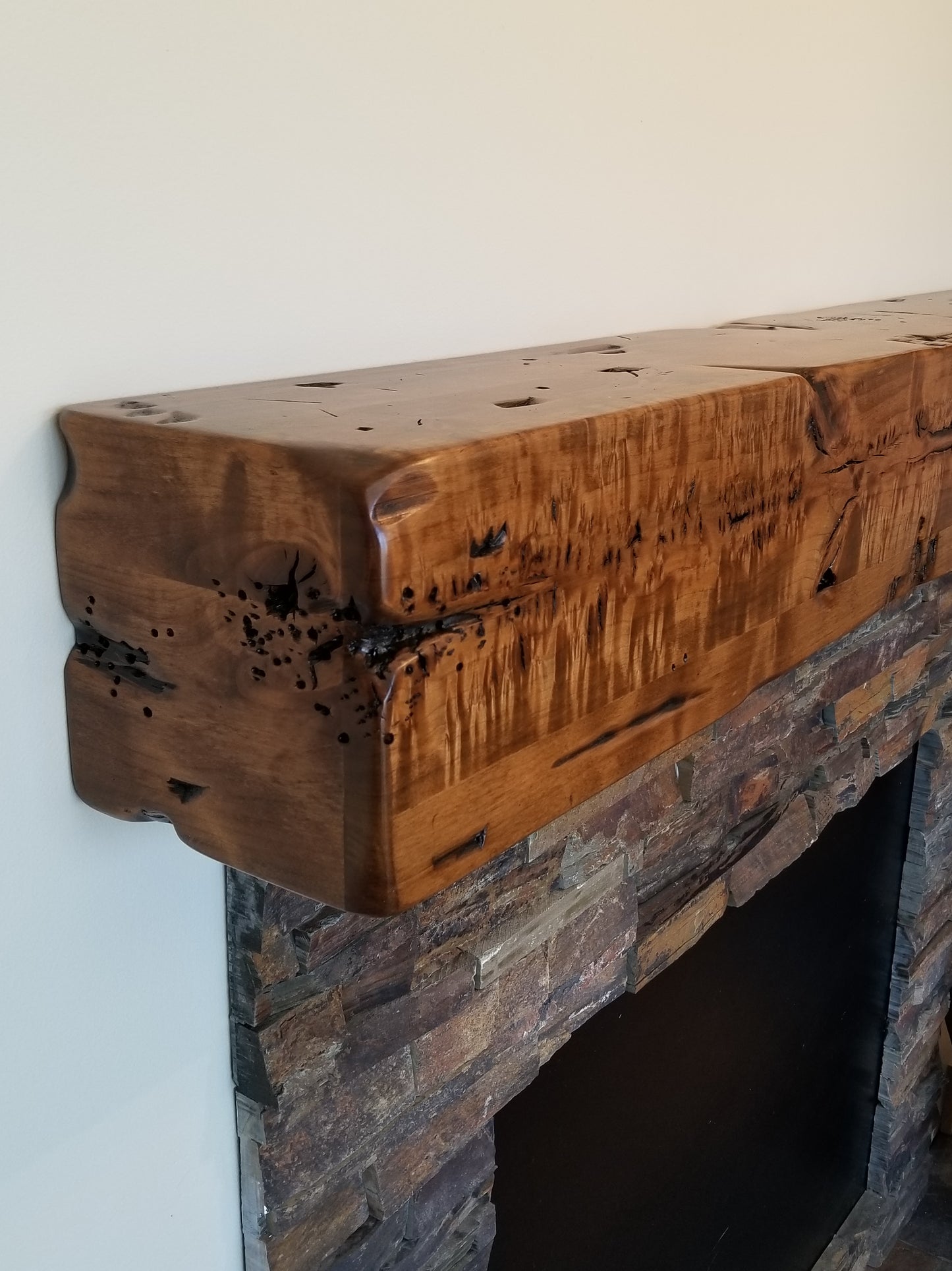 Moab Fireplace Mantel - Rustic Salvaged Barnwood