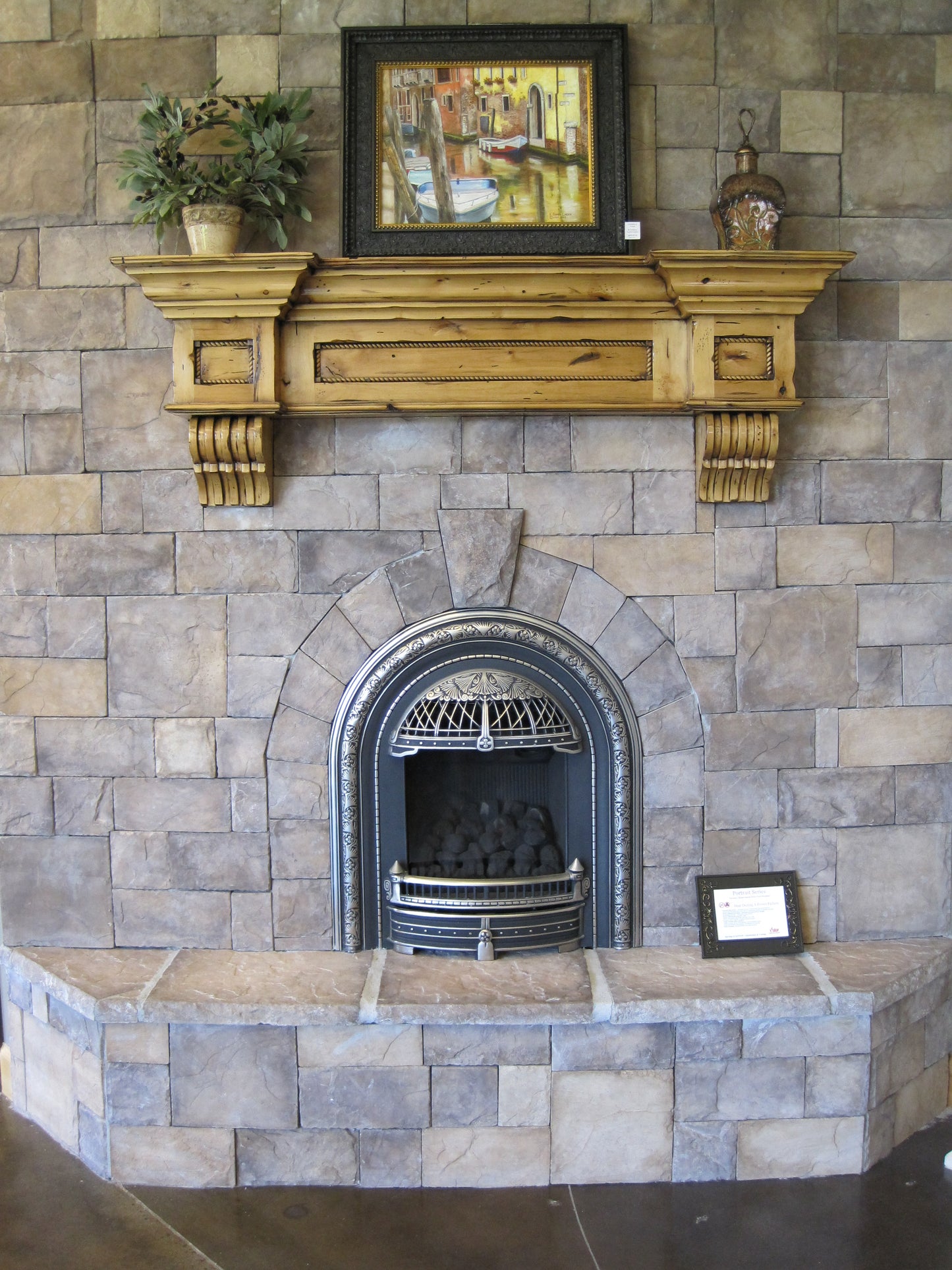 Sierra Fireplace Mantel - Crown Modeling w/ Corbels