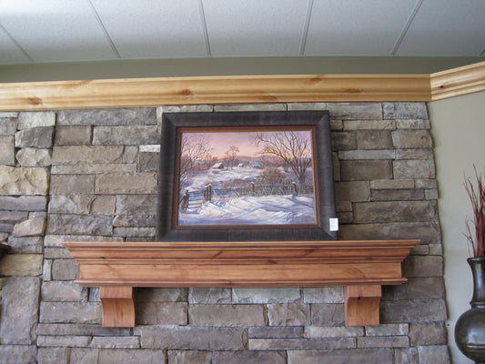 Fireplace Mantel - Crown Molding & Corbels - Summit