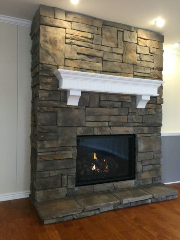 Summit Fireplace Mantel - Painted Beadboard